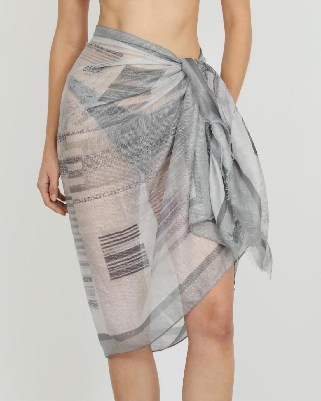502757MCH-SCARF (85X180)  GREY 29374