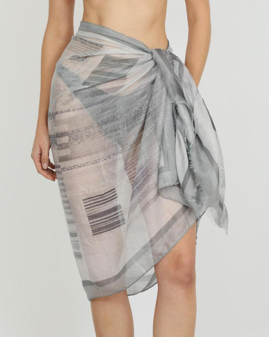 502757MCH-SCARF (85X180)  GREY 29374