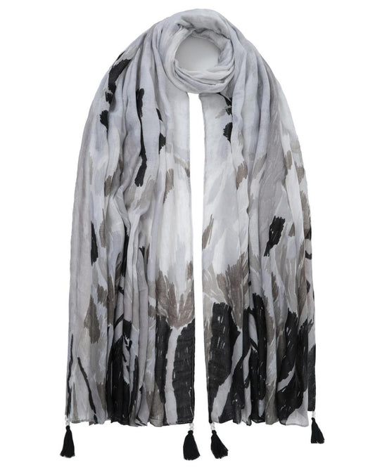 502762MH-SCARF (87X180)  GREY 29412