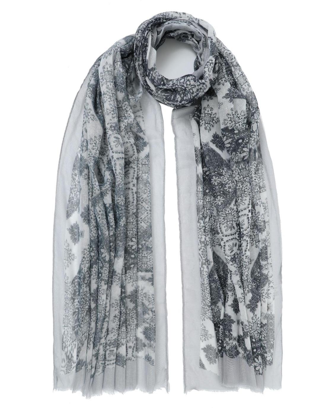 502755MCH-SCARF (85X180)  GREY 29372
