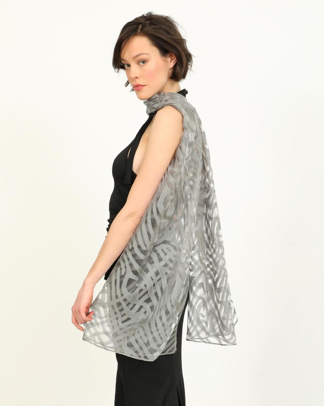 502690MCH-SCARF (65X190)  GREY 29431