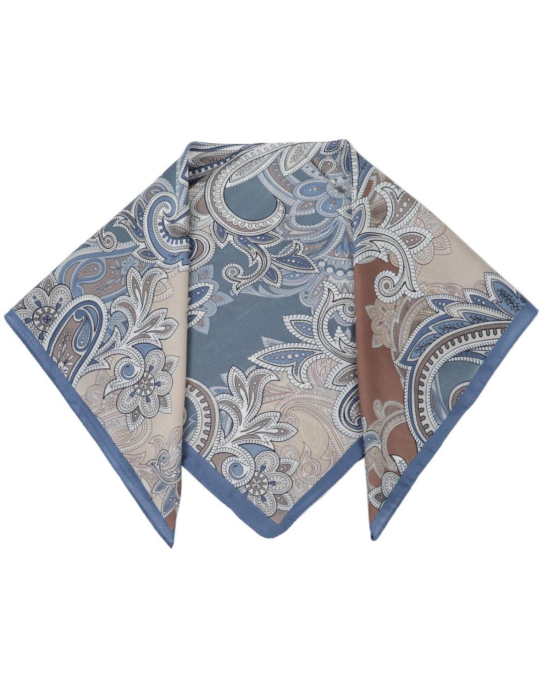 502674MC-SCARF (70X70)  BLUE 29394