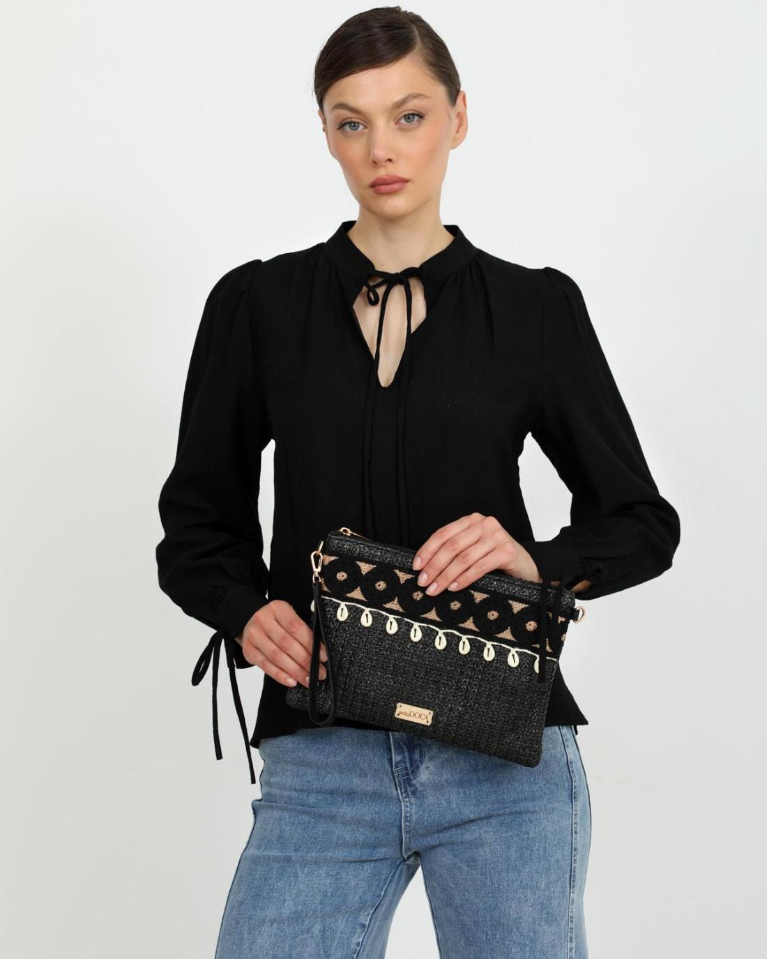 502787M-EVENING BAG (29X20)  BLACK 23388
