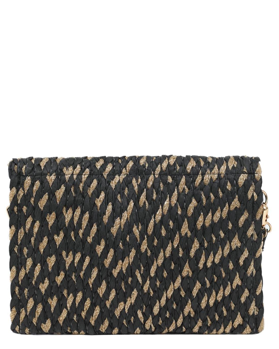 502933M-CROSSBODY BAG (28X21) BLACK/GOLD 23432