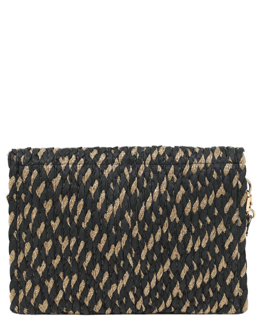502933M-CROSSBODY BAG (28X21) BLACK/GOLD 23432