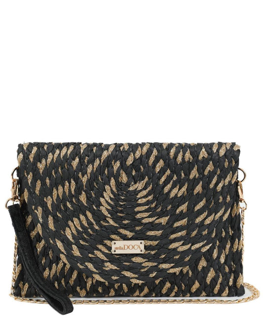 502933M-CROSSBODY BAG (28X21) BLACK/GOLD 23432
