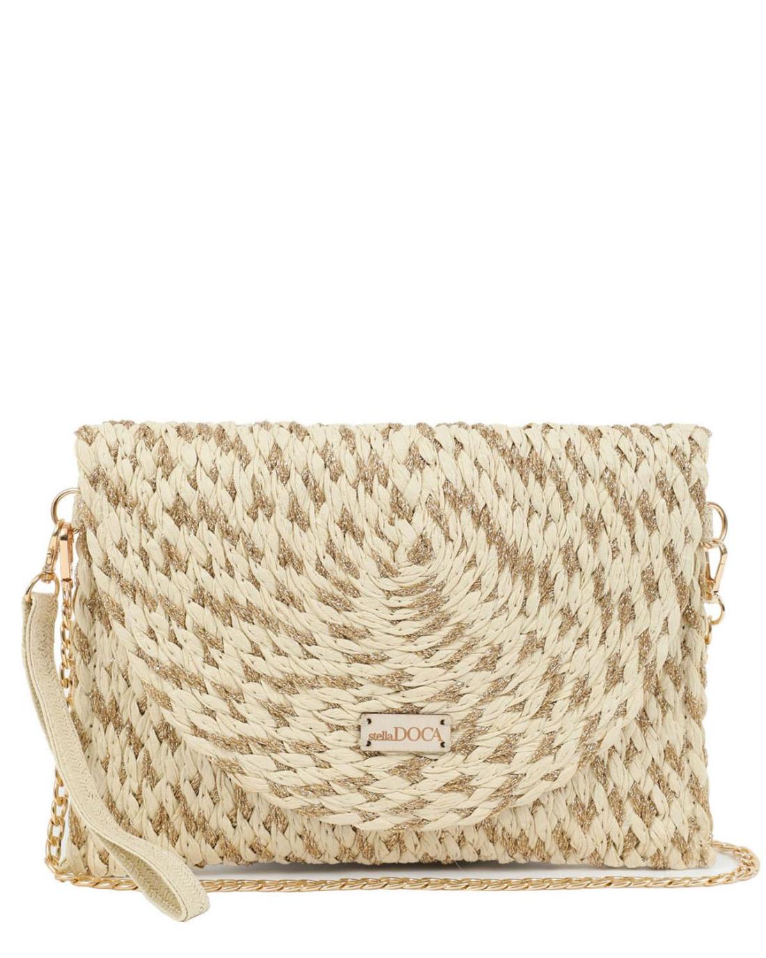 502931M-CROSSBODY BAG (28X21) OFFWHITE/GOLD 23430