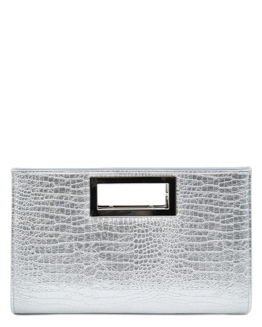 502571M-EVENING BAG (32X19.5X6.5) SILVER 23115
