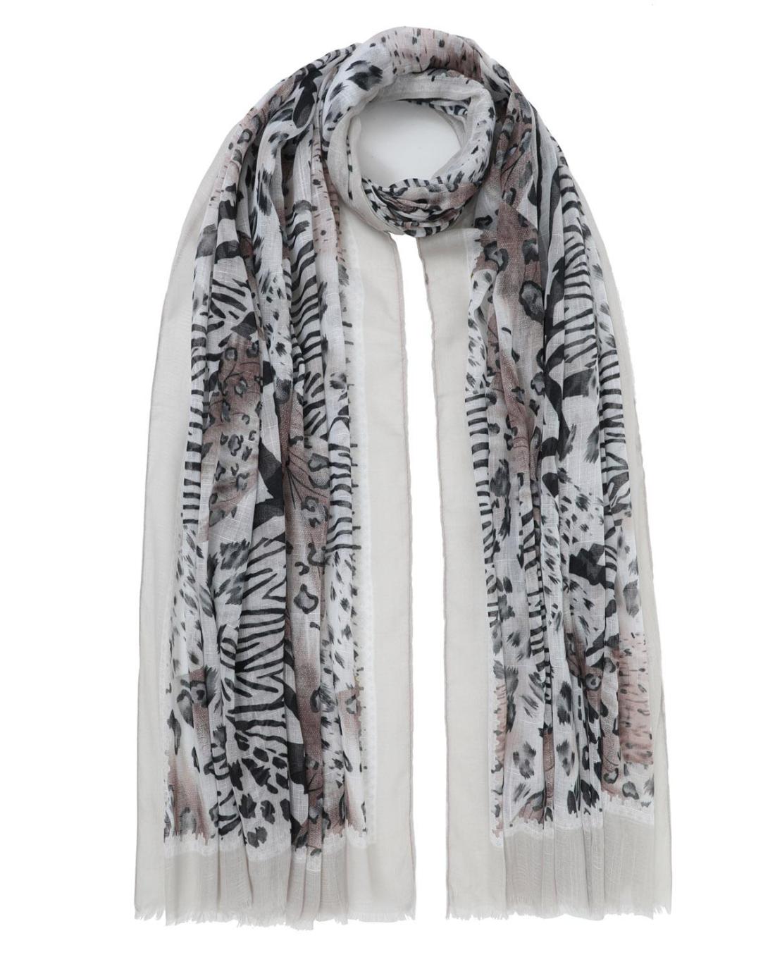 502667MCH-SCARF (85X180)  BLACK 29382