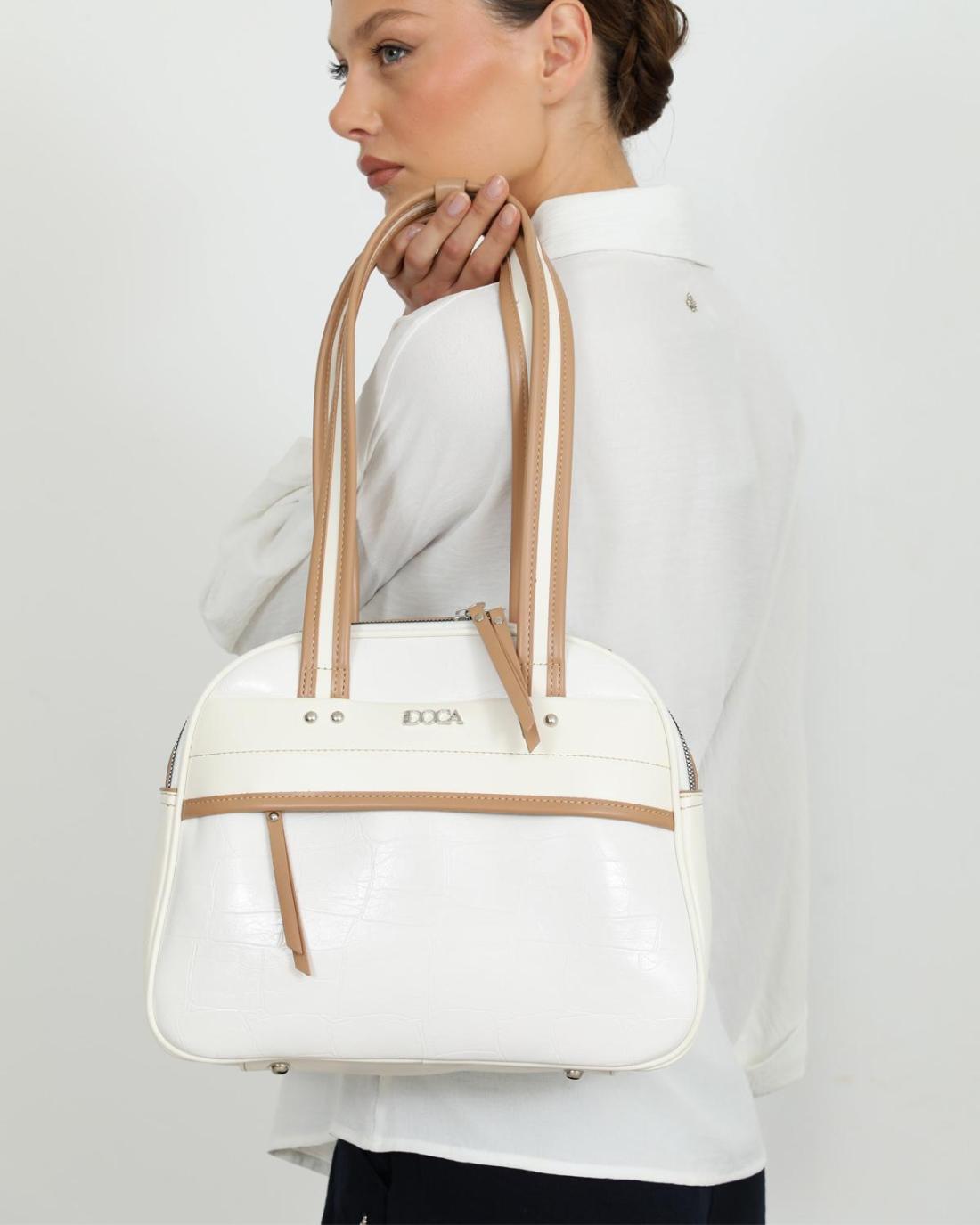 502650MH-SHOULDER BAG (32X26X13)  WHITE 23554